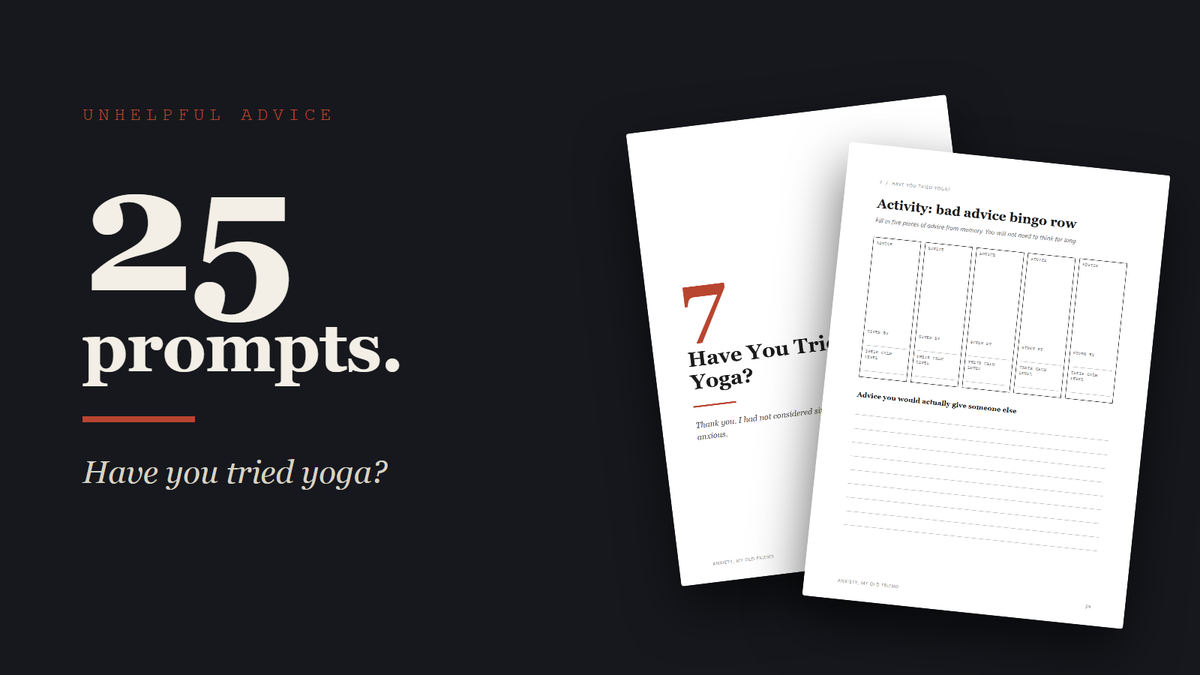 25 journal prompts for when someone tells you to just relax