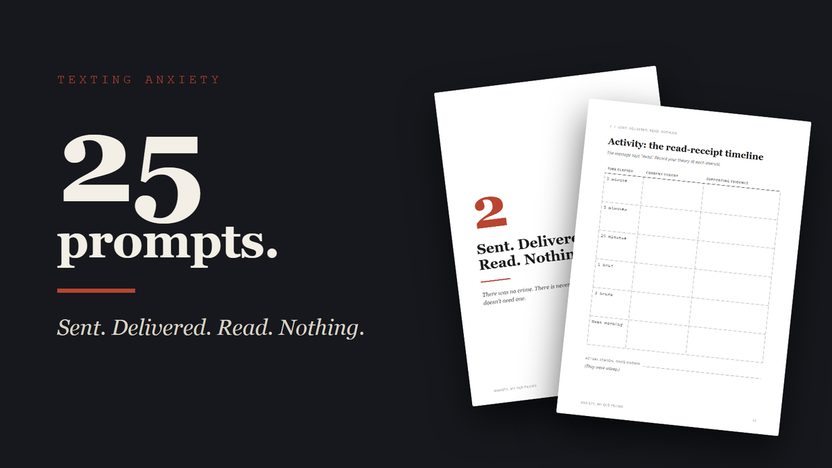 25 journal prompts for texting anxiety and unanswered messages